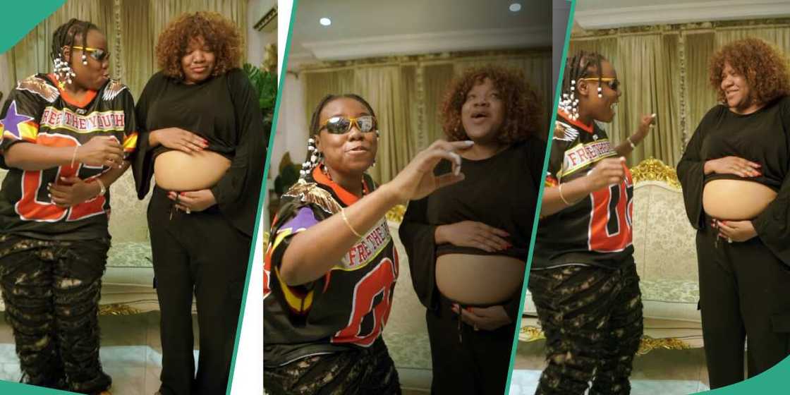 Toyin Abraham shows off baby bump Toyin Abraham shows off baby bump