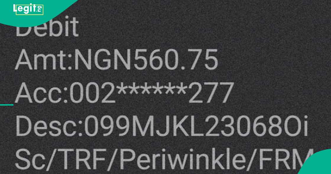 Lady shows funny moment she used 'periwinkle' as description for a bank transfer. Lady shows funny moment she used 'periwinkle' as description for a bank transfer.