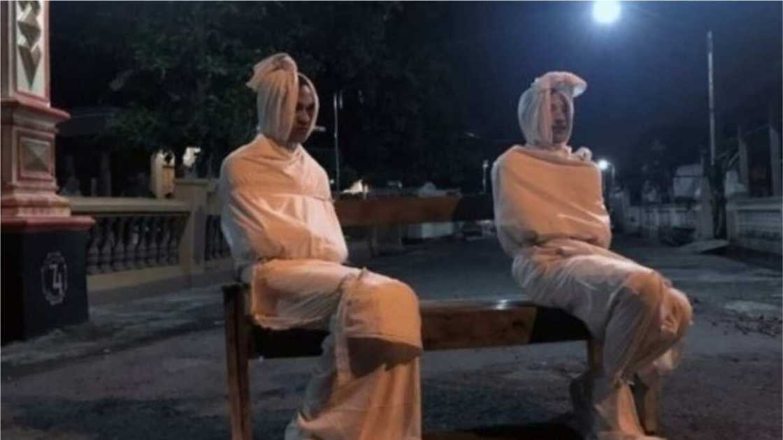 A picture showing some of the ghosts in a place in the village. Photo source: BBC News A picture showing some of the ghosts in a place in the village. Photo source: BBC News