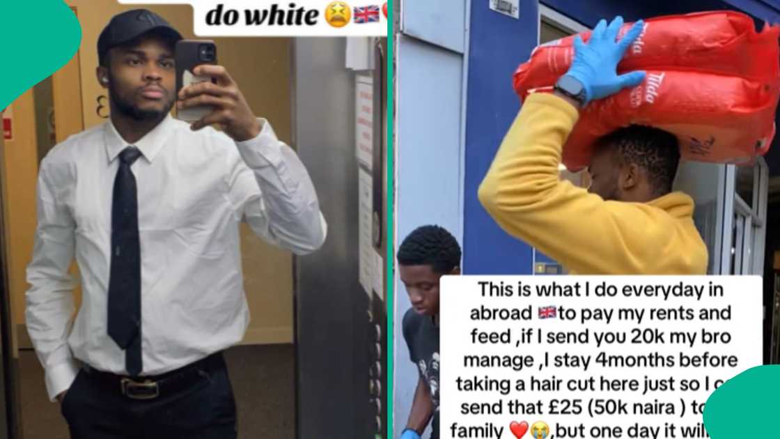 Man shows what he does for a living. Man shows what he does for a living.