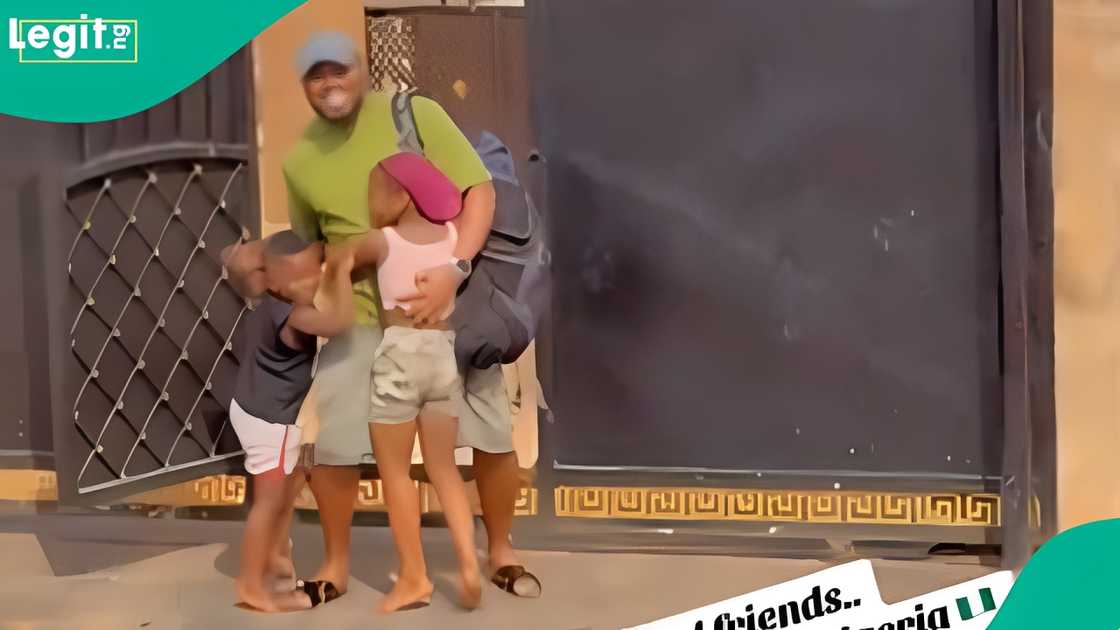 A man's family welcomes him after 18 months in UK. A man's family welcomes him after 18 months in UK.