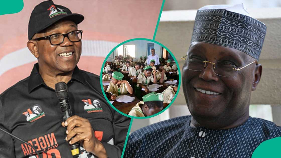 Atiku, Obi da 'yan makaranta Atiku, Obi da 'yan makaranta