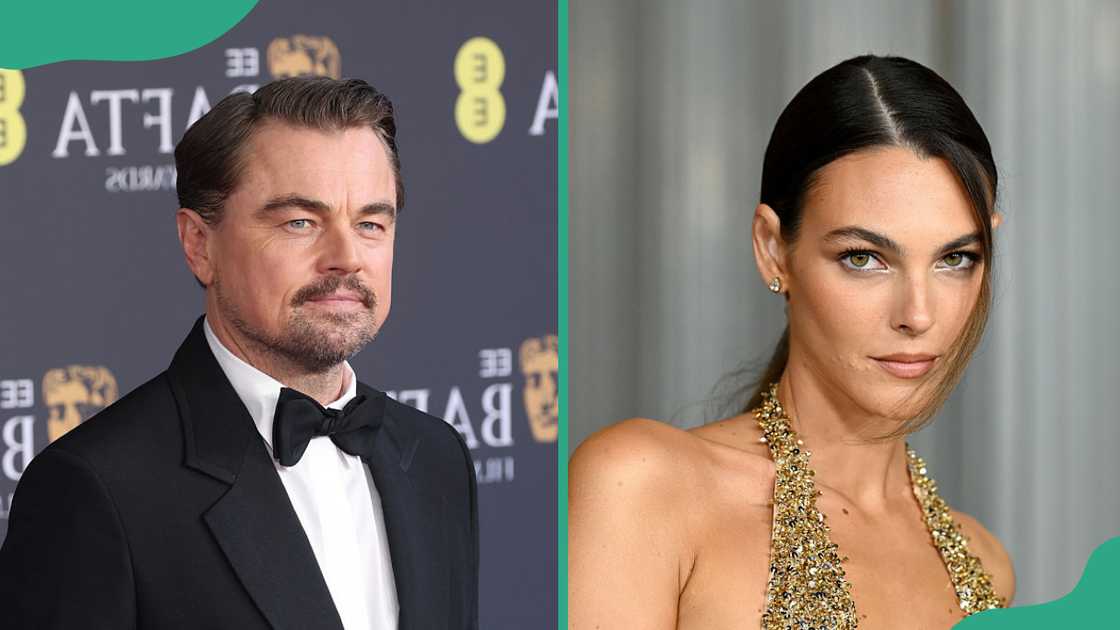 Leonardo DiCaprio in London, England. Vittoria Ceretti in Los Angeles, California.