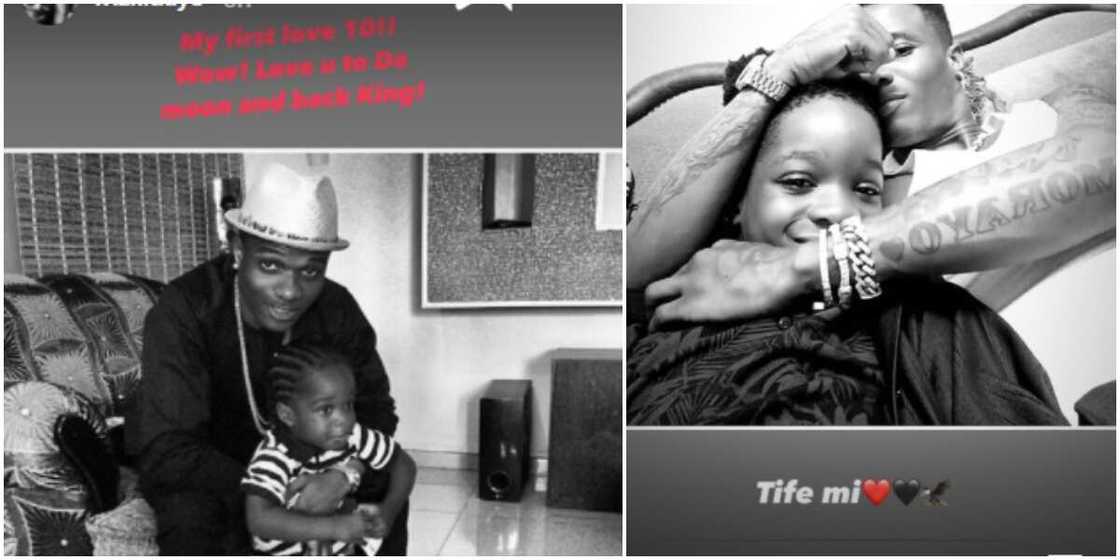 My first love at 10: Wizkid shares adorable throwback photos to celebrate 1st son Tife's birthday My first love at 10: Wizkid shares adorable throwback photos to celebrate 1st son Tife's birthday
