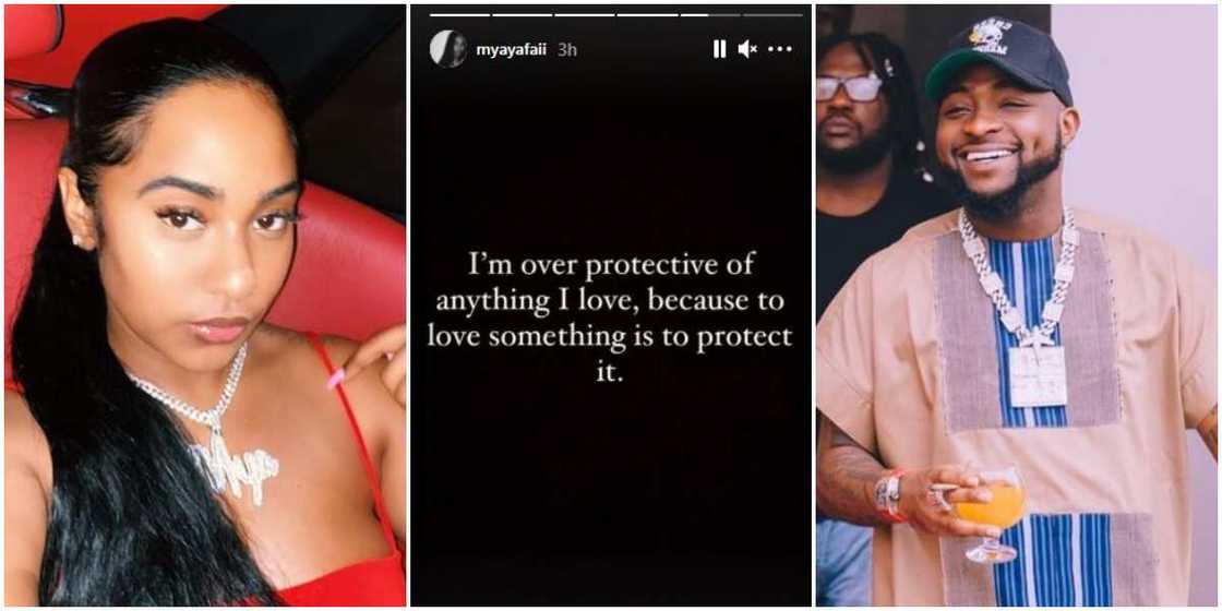 I’m Over Protective of Anything I Love, Davido’s Alleged Girlfriend Mya Yafaii Says I’m Over Protective of Anything I Love, Davido’s Alleged Girlfriend Mya Yafaii Says