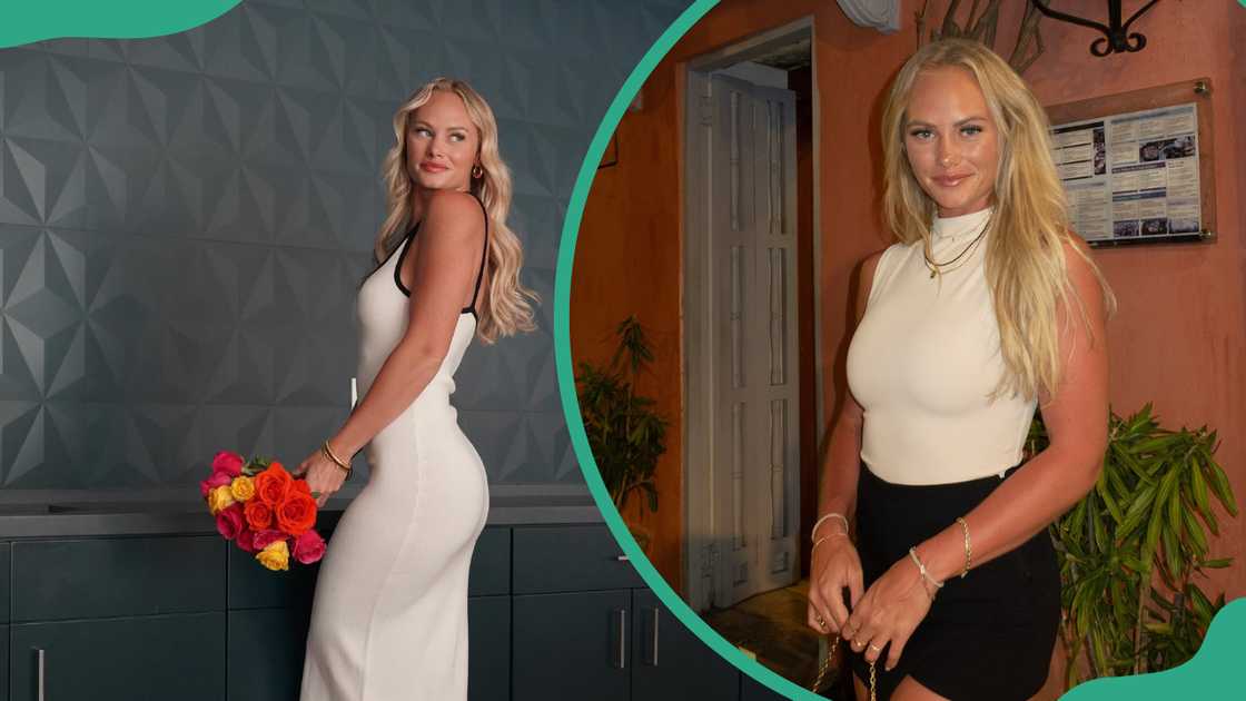 Ashley posing for a photo holding a flower (R). Ashley from Temptation Island at a restaurant in Cartagena, Colombia (R) Ashley posing for a photo holding a flower (R). Ashley from Temptation Island at a restaurant in Cartagena, Colombia (R)
