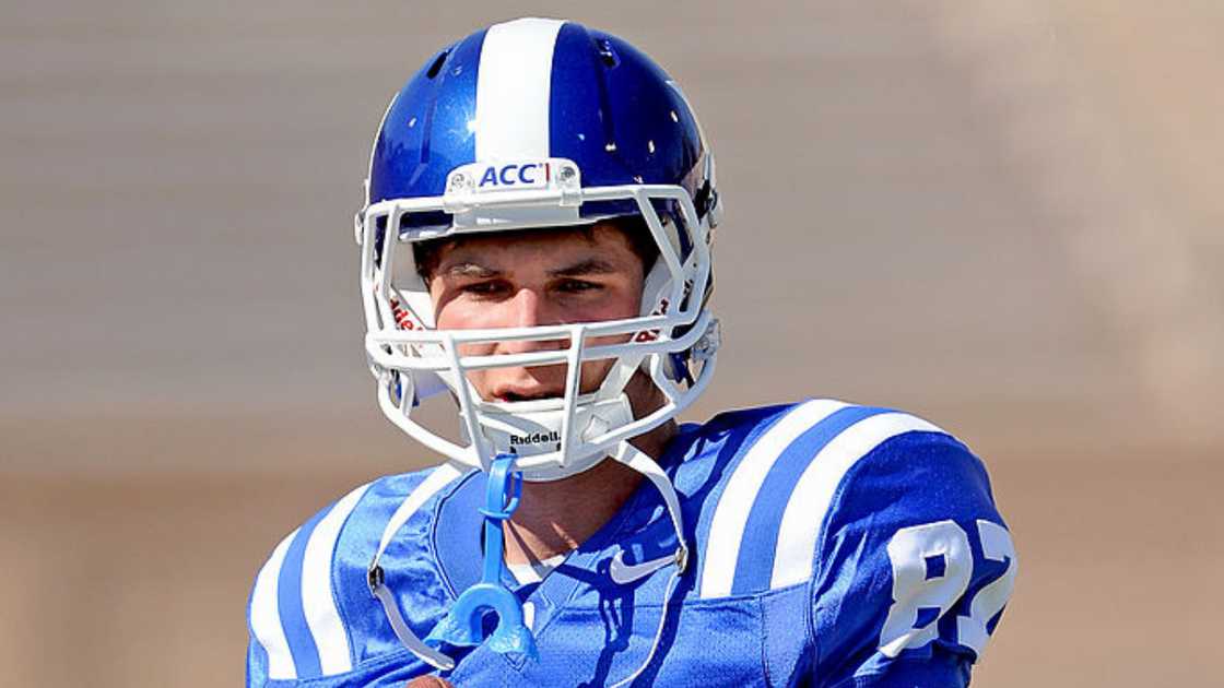 Max McCaffrey at Wallace Wade Stadium in Durham, North Carolina. Max McCaffrey at Wallace Wade Stadium in Durham, North Carolina.