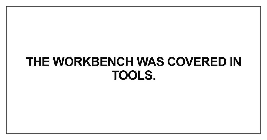 The workbench was covered in tools.