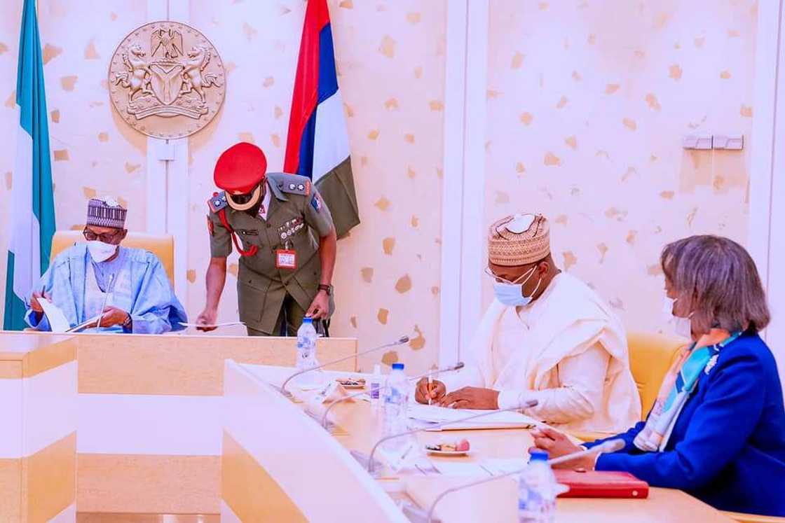 After Meeting INEC Chairman, President Buhari Speaks on Alleged 3rd Term Plans After Meeting INEC Chairman, President Buhari Speaks on Alleged 3rd Term Plans