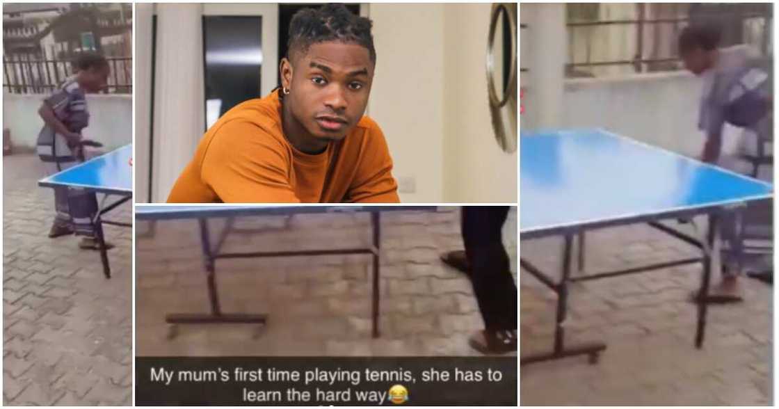 Rapper Lil Kesh plays tennis with mother Rapper Lil Kesh plays tennis with mother