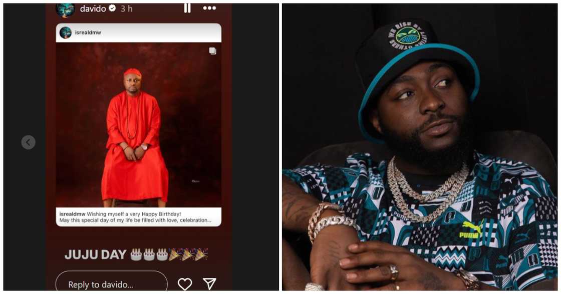 Davido celebrates aide Isreal