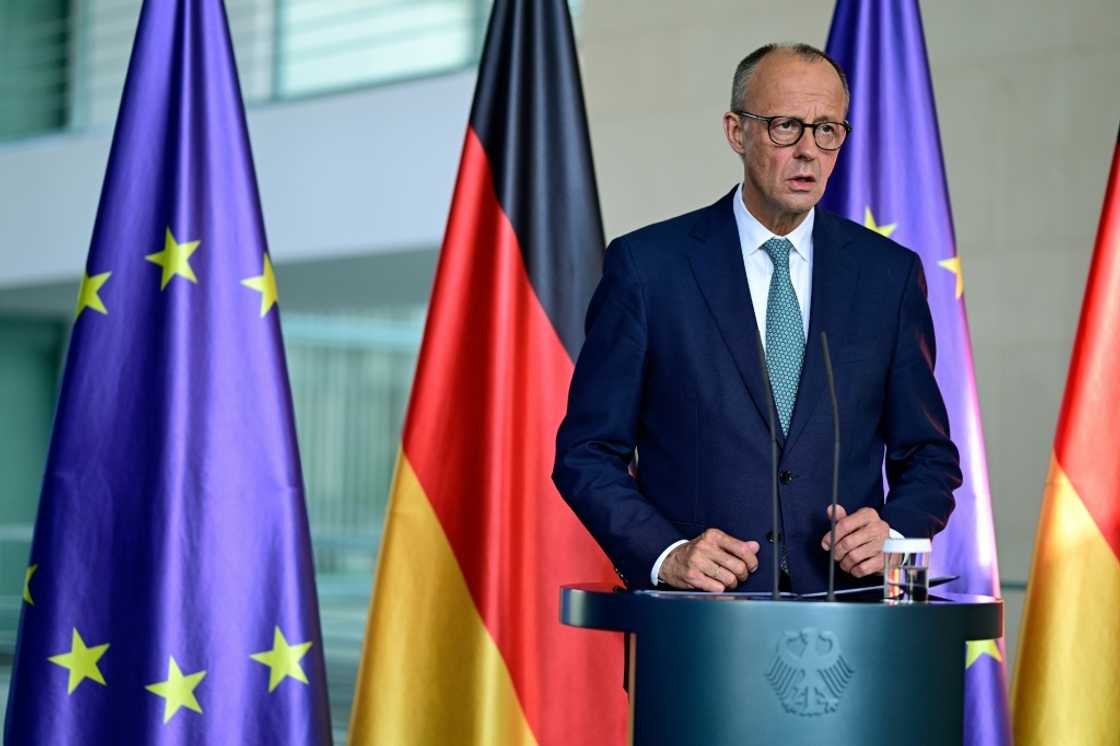 German Chancellor Friedrich said his government 'will not authorise any exports of military equipment that could be used in the Gaza Strip until further notice'