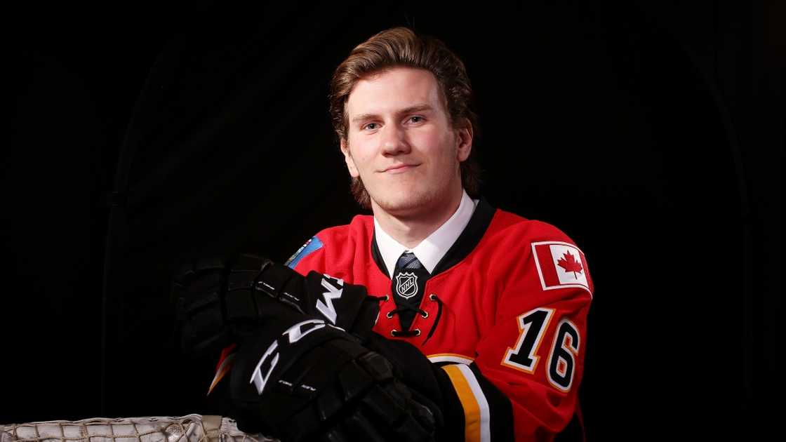 Adam Fox poses for a portrait Adam Fox poses for a portrait