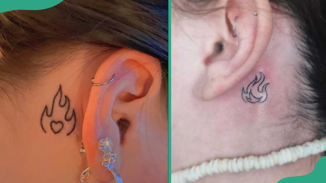 Small twin flame tattoo Small twin flame tattoo