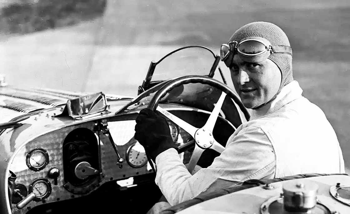Louis Chiron was pictured driving his racing car on the 24 Hours of Le Mans circuit in France in 1931. Louis Chiron was pictured driving his racing car on the 24 Hours of Le Mans circuit in France in 1931.