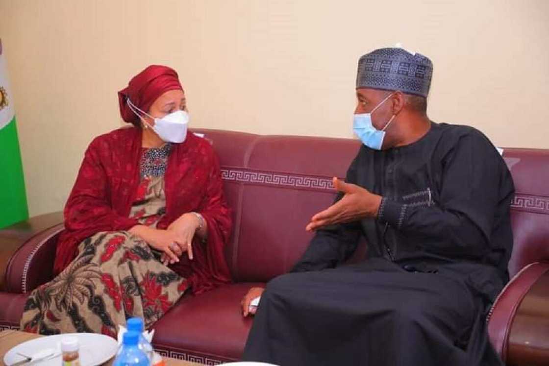 Gwamna Zulum ya karbi bakuncin Amina Mohammed a Maiduguri (hotuna) Gwamna Zulum ya karbi bakuncin Amina Mohammed a Maiduguri (hotuna)