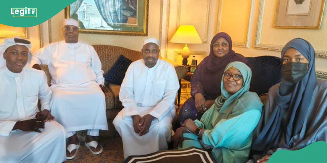 Aisha Buhari visits Atiku in Saudi Arabia