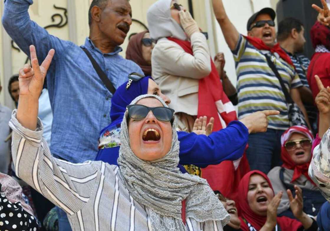 The protesters hit out at the president's intensifying power grab The protesters hit out at the president's intensifying power grab