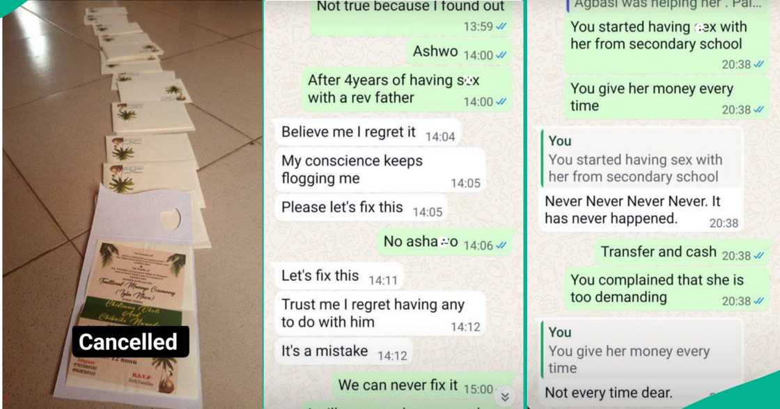 Man Cancels Wedding Over Fiancée's Alleged Affair With Revered Father, Shares Screenshots as Proof
