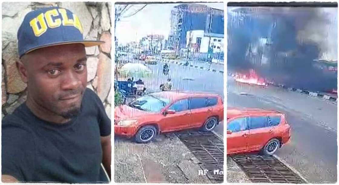 Photos of a helicopter crash at Oba Akran Avenue, Lagos. Photos of a helicopter crash at Oba Akran Avenue, Lagos.