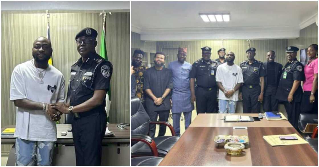 Davido visits Lagos commissioner of police ahead of Timeless concert. Davido visits Lagos commissioner of police ahead of Timeless concert.