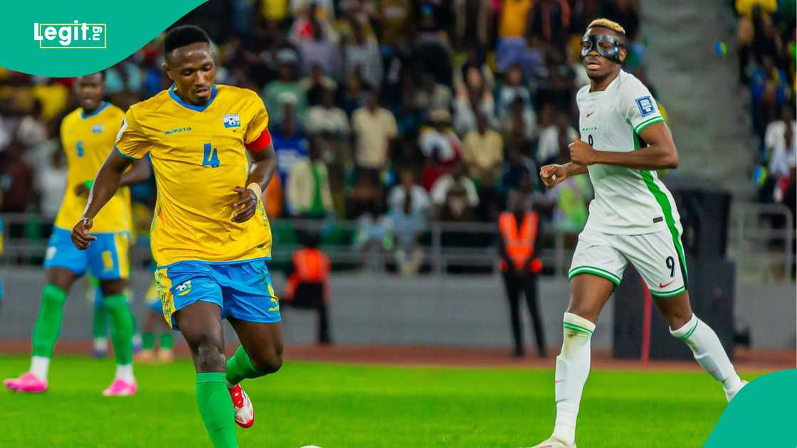 Djihad Bizimana, Victor Osimhen, Amahoro Stadium, Kigali, Rwanda. Djihad Bizimana, Victor Osimhen, Amahoro Stadium, Kigali, Rwanda.