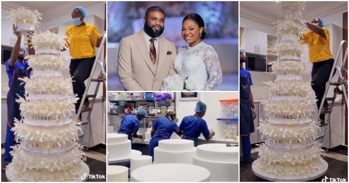 Mercy Chinwo's wedding cake, Mercy Chinwo latest news, highlights from Mercy Chinwo's wedding, Mercy Chinwo and pastor Blessed