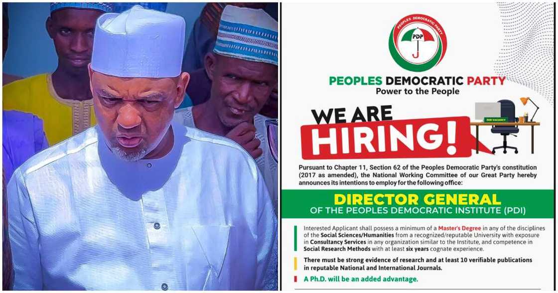 PDP announces recruitment for a key position/ Nigerians reacts as PDP announces recruitment for key position/ PDP announces recruitment for Director General