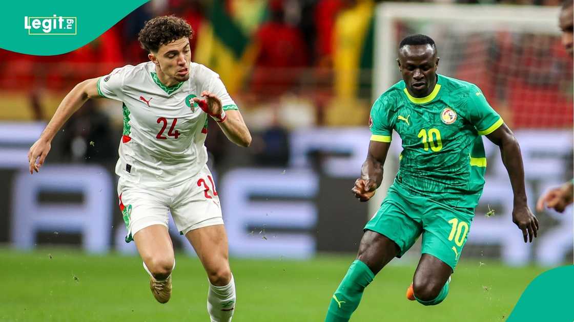 Sadio Mane, Neil El Aynaoui, AFCON, Senegal, Morocco, Rabat, Morocco.