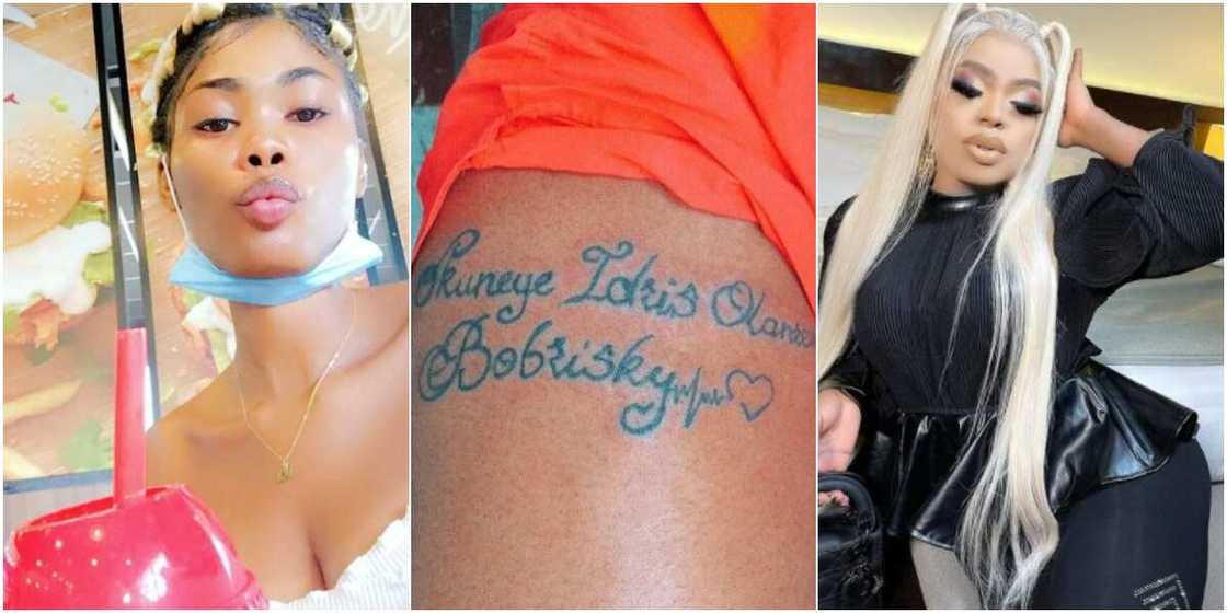 Bobrisky gifts another fan N1 million for tattooing his full name on her body Bobrisky gifts another fan N1 million for tattooing his full name on her body