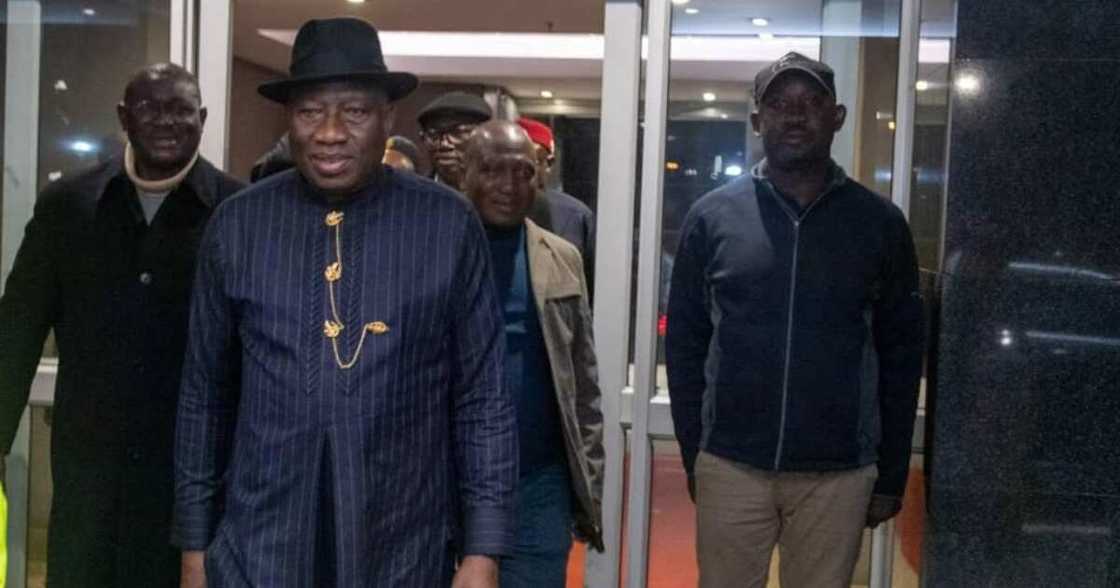 Goodluck Jonathan/Kenneth Kaunda/Former President of Zambia Goodluck Jonathan/Kenneth Kaunda/Former President of Zambia