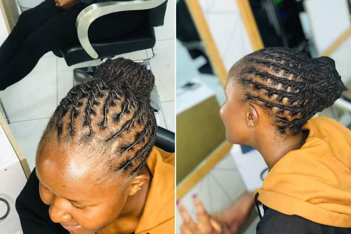 loc styles for short hair