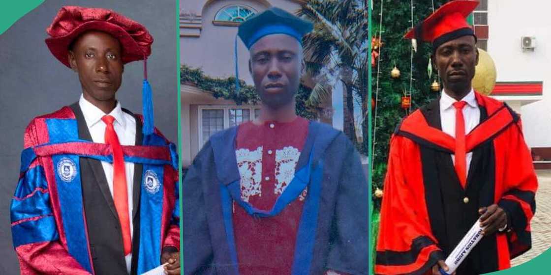Nigerian man bags NCE, B.Ed, M.Ed and PhD. Nigerian man bags NCE, B.Ed, M.Ed and PhD.