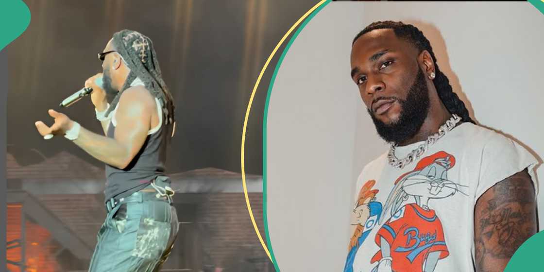 A video of Burna Boy catwalking on stage trends online A video of Burna Boy catwalking on stage trends online