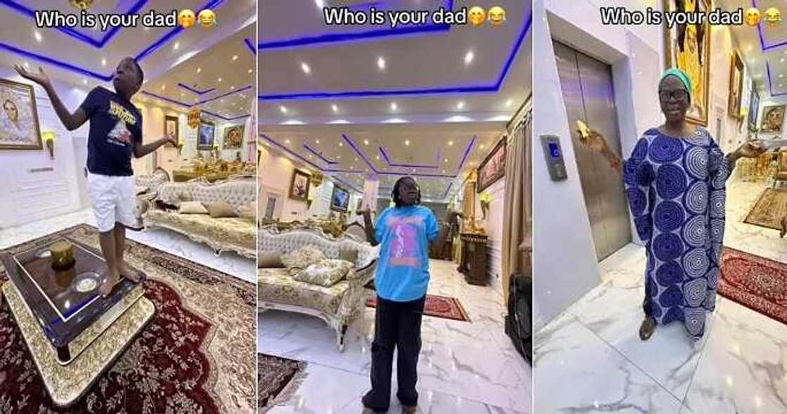 Rich kids show off dad's mansion