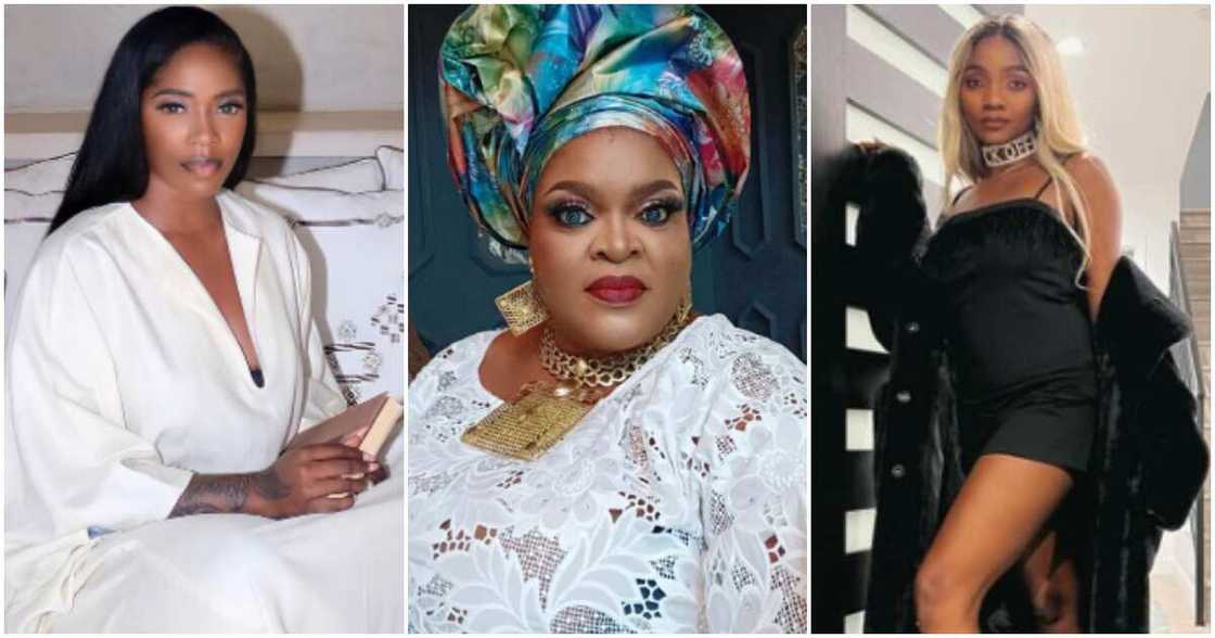 Singer Tiwa Savage, actress Allwell Ademola, singer Simi