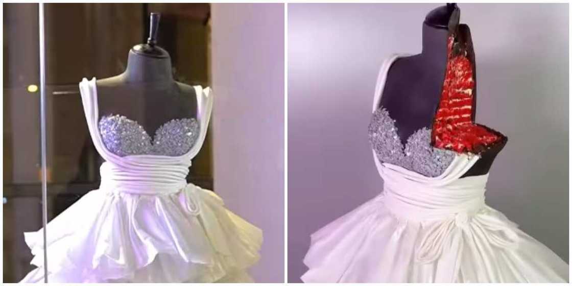 Photos of the cake dress.