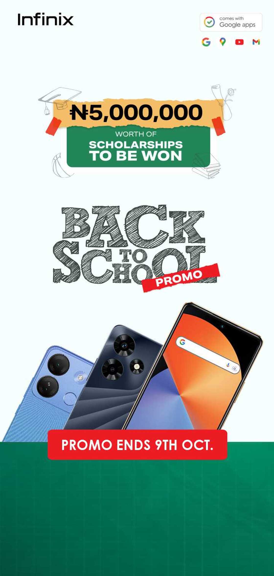 Infinix's Back-to-School Raffle: N5,000,000 worth of Scholarships Up for Grabs