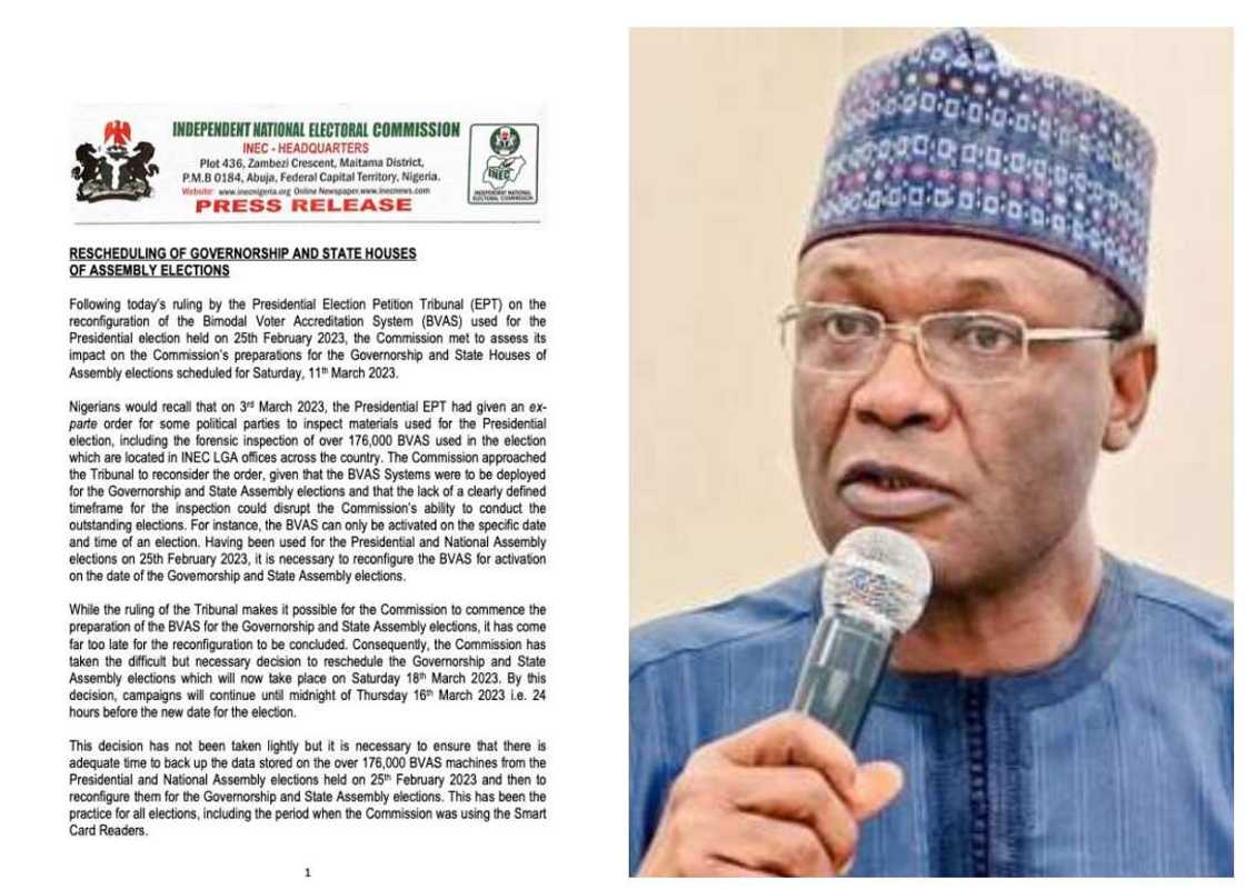 Takardan sanarwa daga INEC. Takardan sanarwa daga INEC.