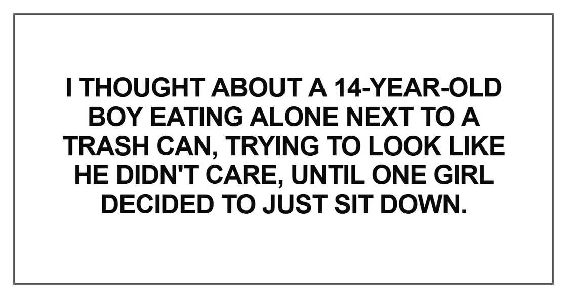 I thought about a 14-year-old boy eating