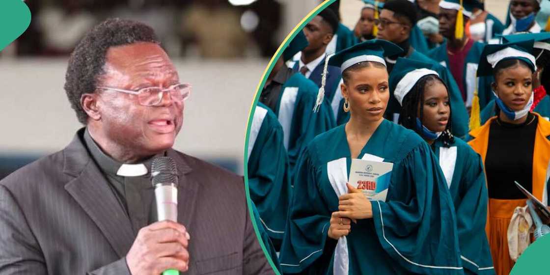 the founder of Madonna University, Nigeria, Rev Fr Emmanual Edeh, brags about his female students the founder of Madonna University, Nigeria, Rev Fr Emmanual Edeh, brags about his female students