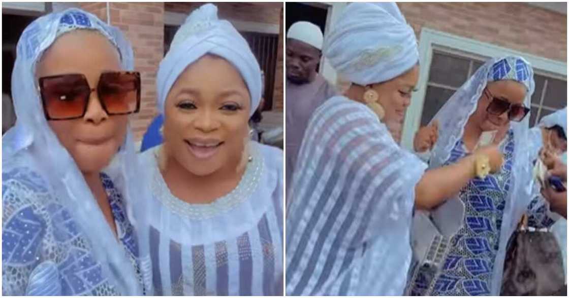 Kemi Afolabi sprays friend with money Kemi Afolabi sprays friend with money