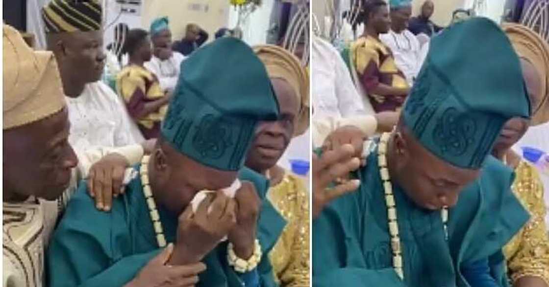 Groom in tears, miss his parents, wedding day Groom in tears, miss his parents, wedding day