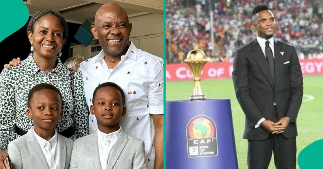 Samuel Eto'o at Tony Elumelu's party. Samuel Eto'o at Tony Elumelu's party.