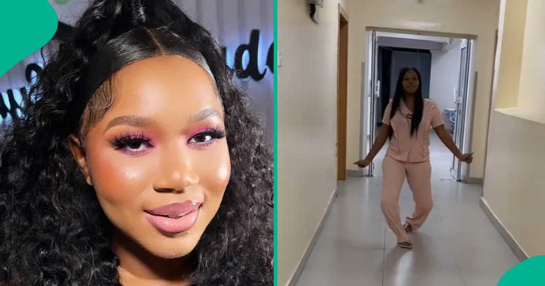 Nigerian lady overjoyed after undergoing a surgery to straighten her bow legs. Nigerian lady overjoyed after undergoing a surgery to straighten her bow legs.