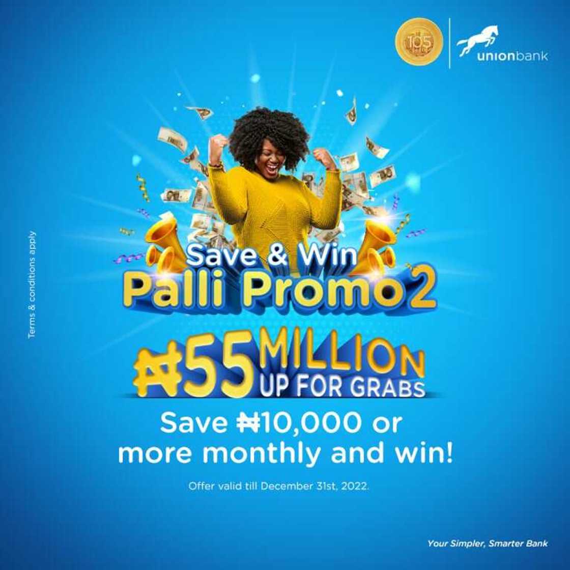 Union Bank’s Save & Win Promo Returns! More Customers to be Rewarded with Over N55m Union Bank’s Save & Win Promo Returns! More Customers to be Rewarded with Over N55m