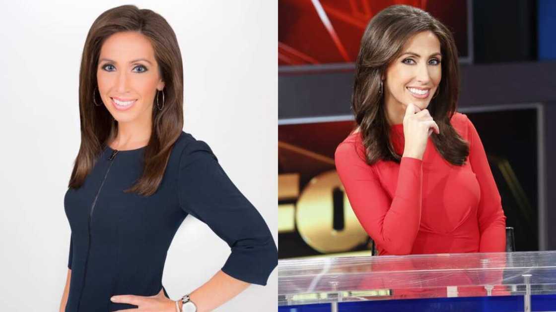 Lauren Simonetti puts her hand on her waist and under her chin Lauren Simonetti puts her hand on her waist and under her chin