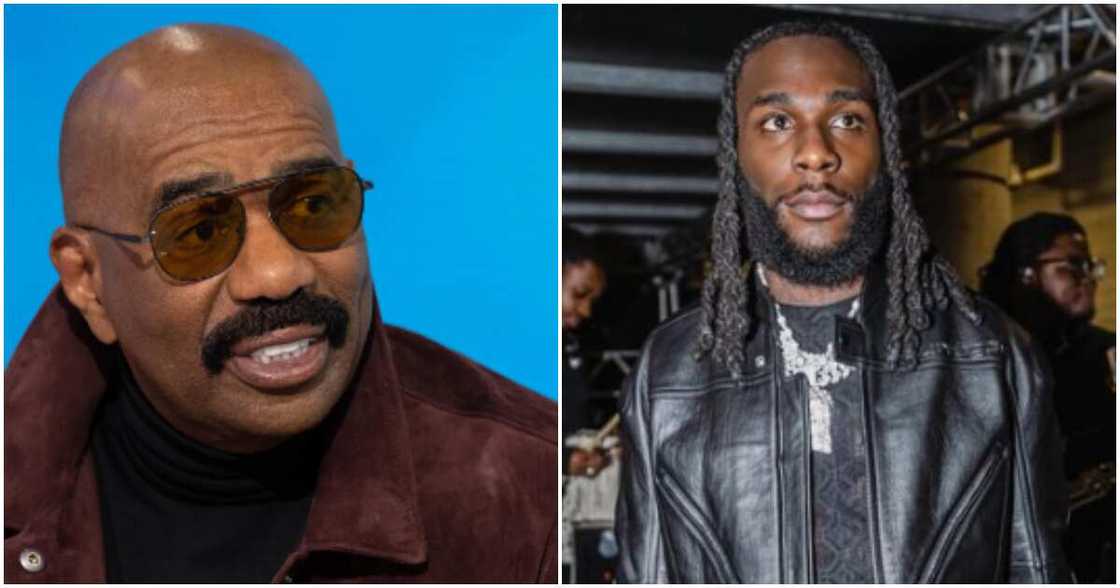 Steve Harvey and Burna Boy. Steve Harvey and Burna Boy.