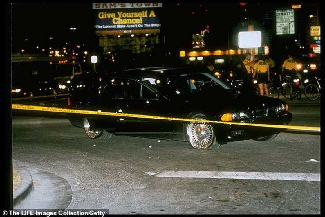 BMW Sedan carrying Tupac when he was shot dead in 1996 is put up for auction for $1.75million in Las Vegas BMW Sedan carrying Tupac when he was shot dead in 1996 is put up for auction for $1.75million in Las Vegas