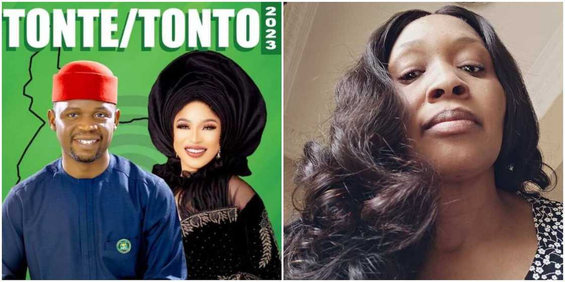 Tonto Dikeh's Governorship flyer, Kemi Olunloyo